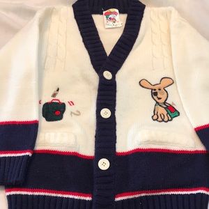Lucky Star Preppy Cardigan Pockets Girls Sz 8 XC